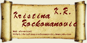 Kristina Ročkomanović vizit kartica